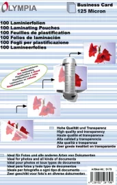 Olympia Laminovacie fólie na vizitky 125 mic. 100 ks