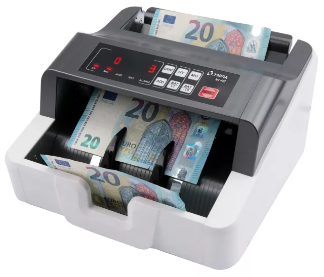 Počítačka bankoviek Olympia NC 452 (UV, MG) s akumulátorem
