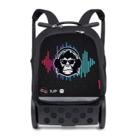 Školská a cestovná taška na kolieskach Nikidom Roller UP Ozzie (19 l), Čierna