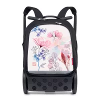 Školská a cestovná taška na kolieskach Nikidom Roller UP XL Aquarella (27 l), Čierna