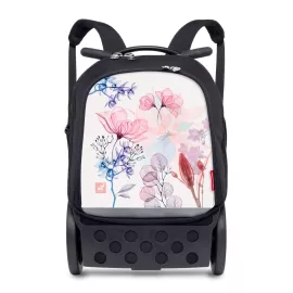 Školská a cestovná taška na kolieskach Nikidom Roller UP XL Aquarella (27 l), Čierna