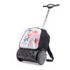 Školská a cestovná taška na kolieskach Nikidom Roller UP XL Aquarella (27 l), Čierna