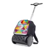 Školská a cestovná taška na kolieskach Nikidom Roller UP XL Supergirl (27 l), Čierna