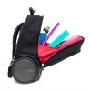 Školská a cestovná taška na kolieskach Nikidom Roller UP Black (19 l), Čierna
