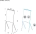 Flipchart Rocada 605V22, magnetický, na skladacích nohách
