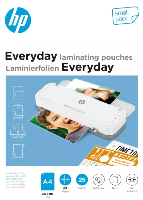 Laminovacia fólia HP Everyday A4 80 Micron Small Pack, 25 ks