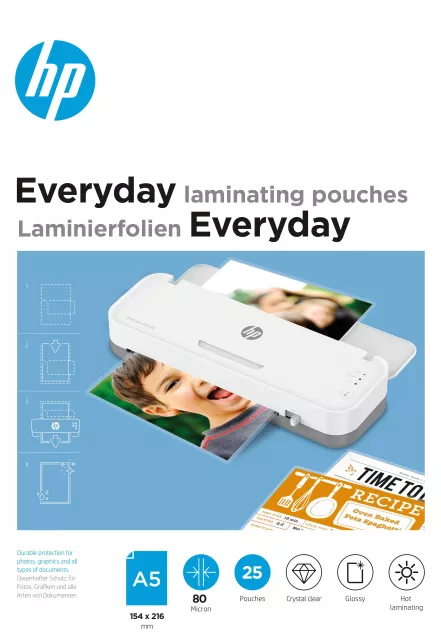 Laminovacia fólia HP Everyday A5 80 Micron, 25 ks