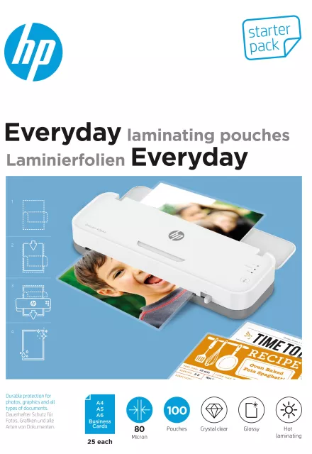Laminovacia fólia HP Everyday Starter Set 80 Micron, 100 ks
