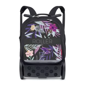 Školská a cestovná taška na kolieskach Nikidom Roller UP Tropic (19 l), Čierna