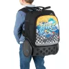 Školská a cestovná taška na kolieskach Nikidom Roller UP Tropic (19 l), Čierna