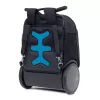 Školská a cestovná taška na kolieskach Nikidom Roller UP XL Wild Fire (27 l), Čierna