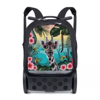 Školská a cestovná taška na kolieskach Nikidom Roller UP XL Safari (27 l), Čierna