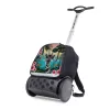 Školská a cestovná taška na kolieskach Nikidom Roller UP XL Safari (27 l), Čierna
