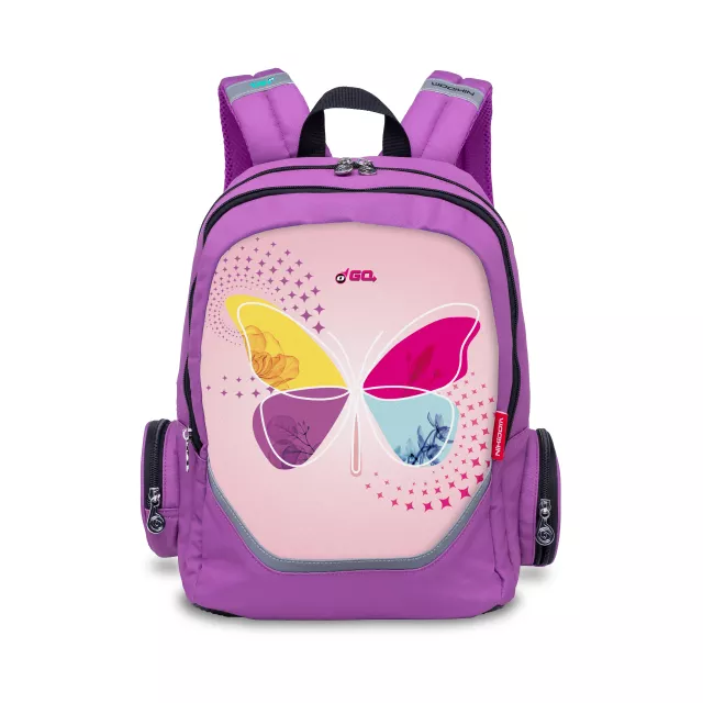 Školský batoh Nikidom Roller GO Butterfly, Fialový