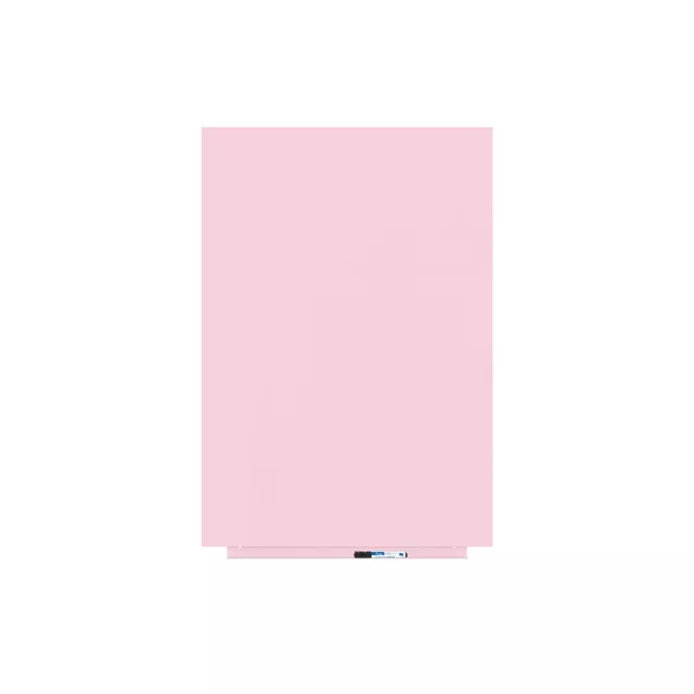 Magnetická tabuľa Rocada Skin Colour 6420R-490, bezrámová, 115x75 cm, lakovaná, ružová RAL 490
