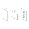 Magnetická tabule Rocada Skin Colour 6421R-5021, bezrámová, 150x100 cm, lakovaná, vodní modrá RAL 5021