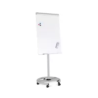 Flipchart Rocada 617, magnetický, na kolieskach, 68 × 104 cm, výškovo nastaviteľný, s dvoma výsuvnými ramenami