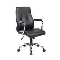 Kancelárska stolička Rocada 988V22, čierna, imitácia kože, podrúčky