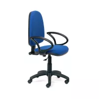 Kancelárska stolička Rocada 930/3+956, modrá, látkový poťah, podrúčky
