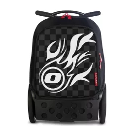 Školská a cestovná taška na kolieskach Nikidom Roller XL White Fire